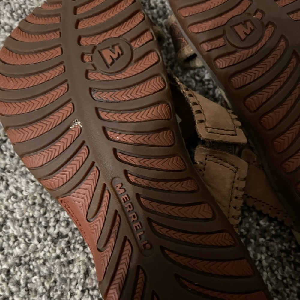 Merrell dark Earth Performance Footwear slide slip on sandals 6 - Picture 9 of 14